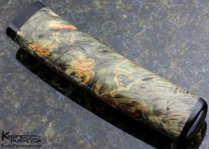 Scott Slobodian Custom Knife California Buckeye Stabilized & Buffalo Horn Tanto - Image 7