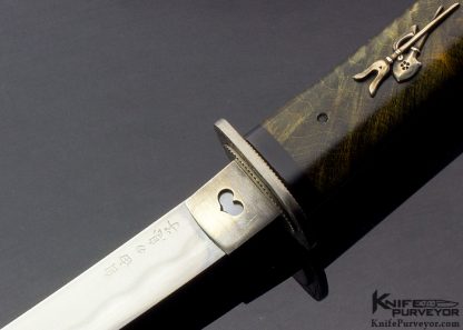Scott Slobodian Custom Knife Tanto with Maple Sheath - Image 2