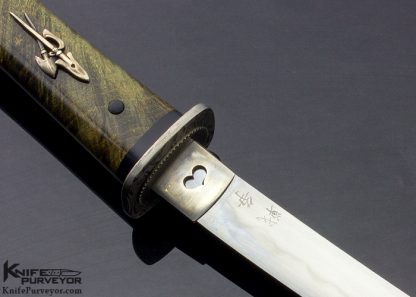 Scott Slobodian Custom Knife Tanto with Maple Sheath - Image 4