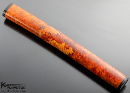 Scott Slobodian Custom Knife Copper Leaf Tanto with Amboyna Burl Scabbard - Image 13