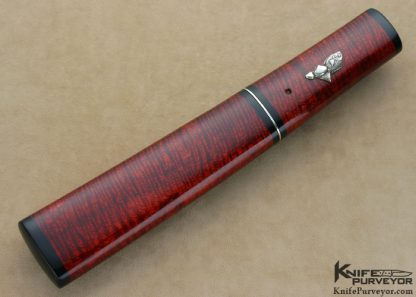 Scott Slobodian Custom Knife Striped Mahogany Tanto - Image 4