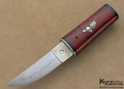 Scott Slobodian Custom Knife Striped Mahogany Tanto