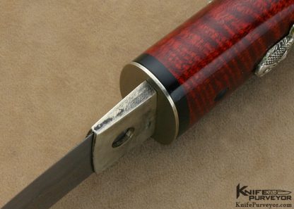 Scott Slobodian Custom Knife Striped Mahogany Tanto - Image 7