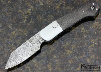 Scott Sawby Custom Knife Carbon Fiber Button Lock