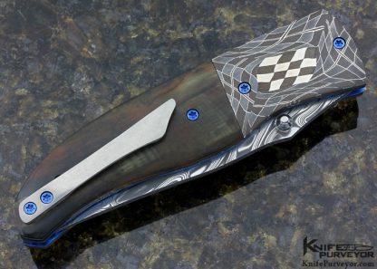 Sean O'Hare Custom Knife "Eclipse" Damascus Linerlock - Image 2