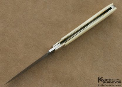 Seiichi Tasaki Custom Knife Ron Luebke Scrimshawed Preban Elephant Ivory Coke Bottle Slip Joint - Image 6