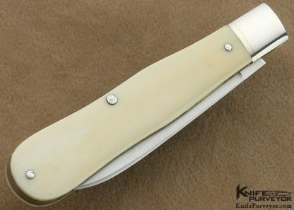 Seiichi Tasaki Custom Knife Ron Luebke Scrimshawed Preban Elephant Ivory Coke Bottle Slip Joint - Image 4