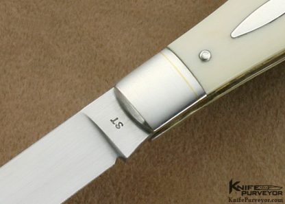 Seiichi Tasaki Custom Knife Ron Luebke Scrimshawed Preban Elephant Ivory Coke Bottle Slip Joint - Image 2