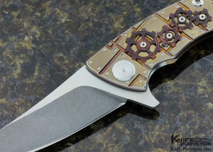 Sergey Rogovets Custom Knife Steampunk XR-6s Frame Lock Flipper #17 - Image 2
