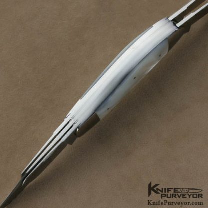 Eugene Shadley Custom Knives 5 Blade Mother of Pearl Sow Belly Slipjoint - Image 4