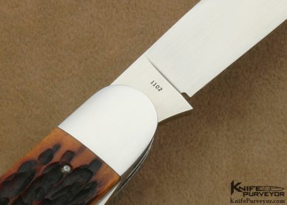 Eugene Shadley Custom Knife 2 Bladed Jigged Bone Slip Joint - Image 4