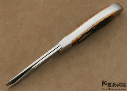 Eugene Shadley Custom Knife 2 Bladed Jigged Bone Slip Joint - Image 5