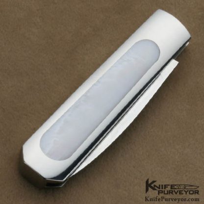 Eugene Shadley Custom Knives Mother of Pearl Interframe Slipjoint Folder - Image 3