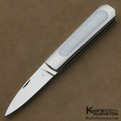 Eugene Shadley Custom Knives Mother of Pearl Interframe Slipjoint Folder