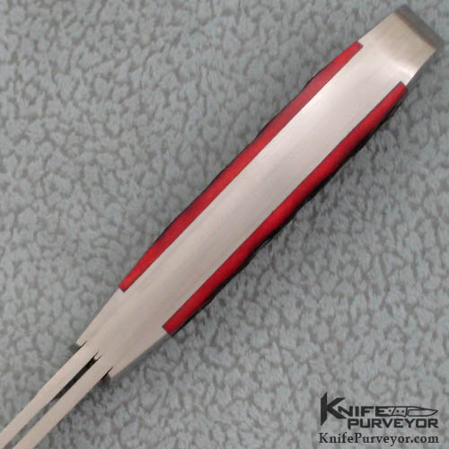 Eugene Shadley Custom Knife Red Jigged Bone 2-Bladed Trapper - Image 4