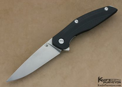 Igor Shirogorov Custom Knife Stone Washed ATS-34 & 3D Machined G-10 "HAITI" Flipper