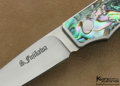 Shun Fujikawa Custom Knife Abalone Lockback Folder - Image 2