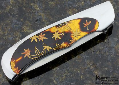 Shun Fujikawa Custom Knife "Falling Leaves" Makie Lockback - Image 3