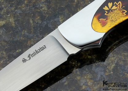 Shun Fujikawa Custom Knife "Falling Leaves" Makie Lockback - Image 2