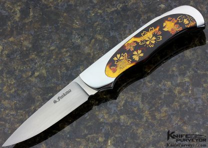 Shun Fujikawa Custom Knife "Falling Leaves" Makie Lockback