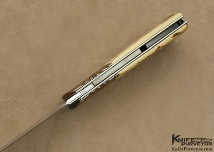 Fabrizio Silvestrelli Custom Knife  Fluted Blued Damascus Tail Lock Dagger - Image 6