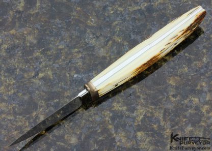 S.R. Johnson Custom Knife Mokume & Mammoth City Knife with 14K Gold Pins and Tube - Image 6