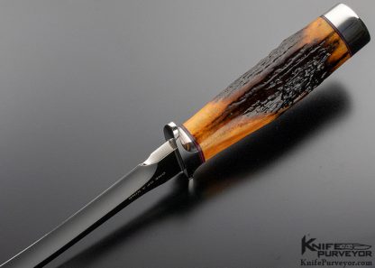 S. R. Johnson Custom Knife "One of a Kind" Fighter with Sambar Stag - Image 6