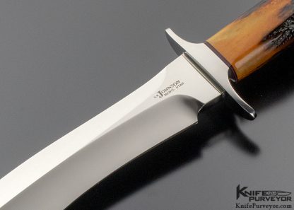 S. R. Johnson Custom Knife "One of a Kind" Fighter with Sambar Stag - Image 2