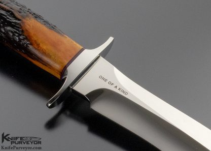 S. R. Johnson Custom Knife "One of a Kind" Fighter with Sambar Stag - Image 4