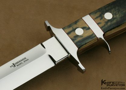S.R. Johnson Custom Knife Big Bear Subhilt Fighter with Butt Cap - Image 2