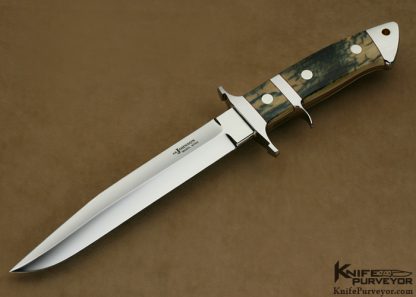 S.R. Johnson Custom Knife Big Bear Subhilt Fighter with Butt Cap