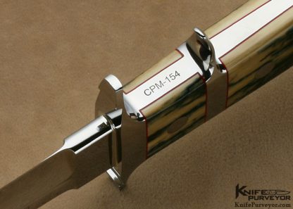 S.R. Johnson Custom Knife Big Bear Subhilt Fighter with Butt Cap - Image 4