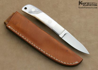 SR Johnson Custom Knife Mother of Pearl Shell 001 City Knife - Image 4