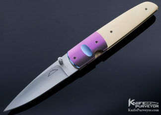 Stan Fujisaka Custom Knife Machined Anodized Titanium Linerlock 17251