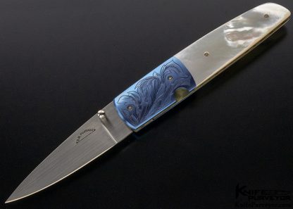 Stan Fujisaka Custom Knife Mother of Pearl Linerlock