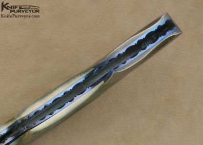 Stan Wilson Custom Knife Damascus Double Action Auto - Image 6