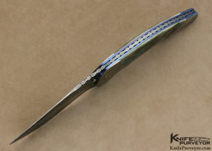 Stan Wilson Custom Knife Damascus Double Action Auto - Image 4