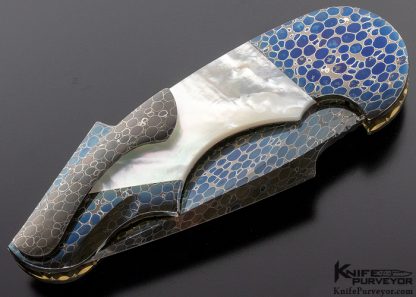Stan Wilson Custom Knife Mother of Pearl & Bertie Rietveld Dragonskin Damascus Advisor 3 Double Action Automatic - Image 3