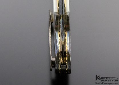 Stan Wilson Custom Knife Mother of Pearl & Bertie Rietveld Dragonskin Damascus Advisor 3 Double Action Automatic - Image 6