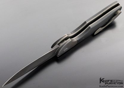 Stan Wilson Custom Knife Black G10 Non-Flipper Flipper - Image 5