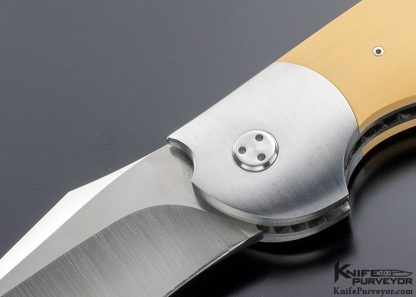 Stan Wilson Custom Knife Westinghouse Micarta NFF "Non Flipper Flipper" - Image 2