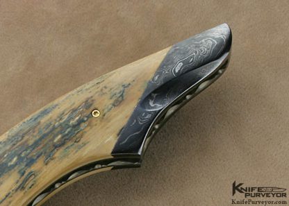 Stan Wilson Custom Knives Blued Damascus Large "Advisor" Linerlock - Image 3
