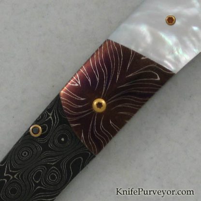 Stan Wilson Custom Knife Mother of Pearl Gents Folder - Image 2