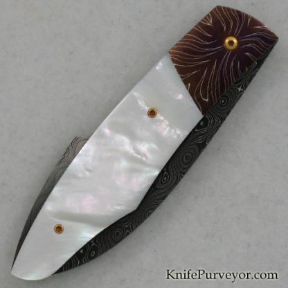 Stan Wilson Custom Knife Mother of Pearl Gents Folder - Image 3