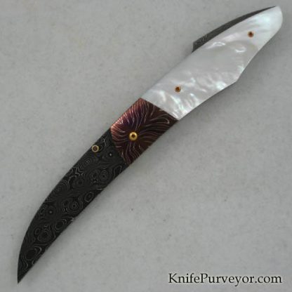 Stan Wilson Custom Knife Mother of Pearl Gents Folder