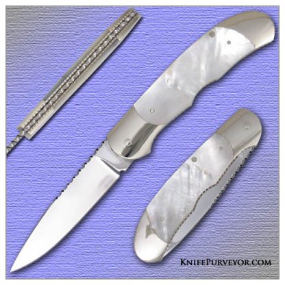 Ken Steigerwalt's Custom Knife: Mother of Pearl Scale Release Automatic