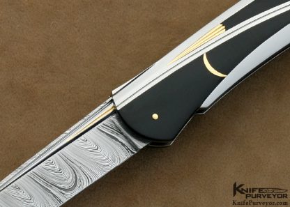 Ken Steigerwalt Custom Knife Pen Shell and 18Kt Gold Lockback - Image 2