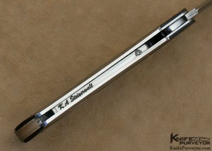 Ken Steigerwalt Custom Knife Pen Shell and 18Kt Gold Lockback - Image 6