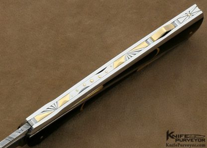 Ken Steigerwalt Custom Knife Pen Shell and 18Kt Gold Lockback - Image 5
