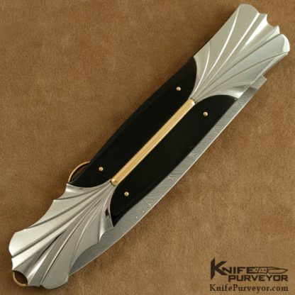 Ken Steigerwalt Custom Knife Penshell & Damasteel Fluted Dagger - Image 3
